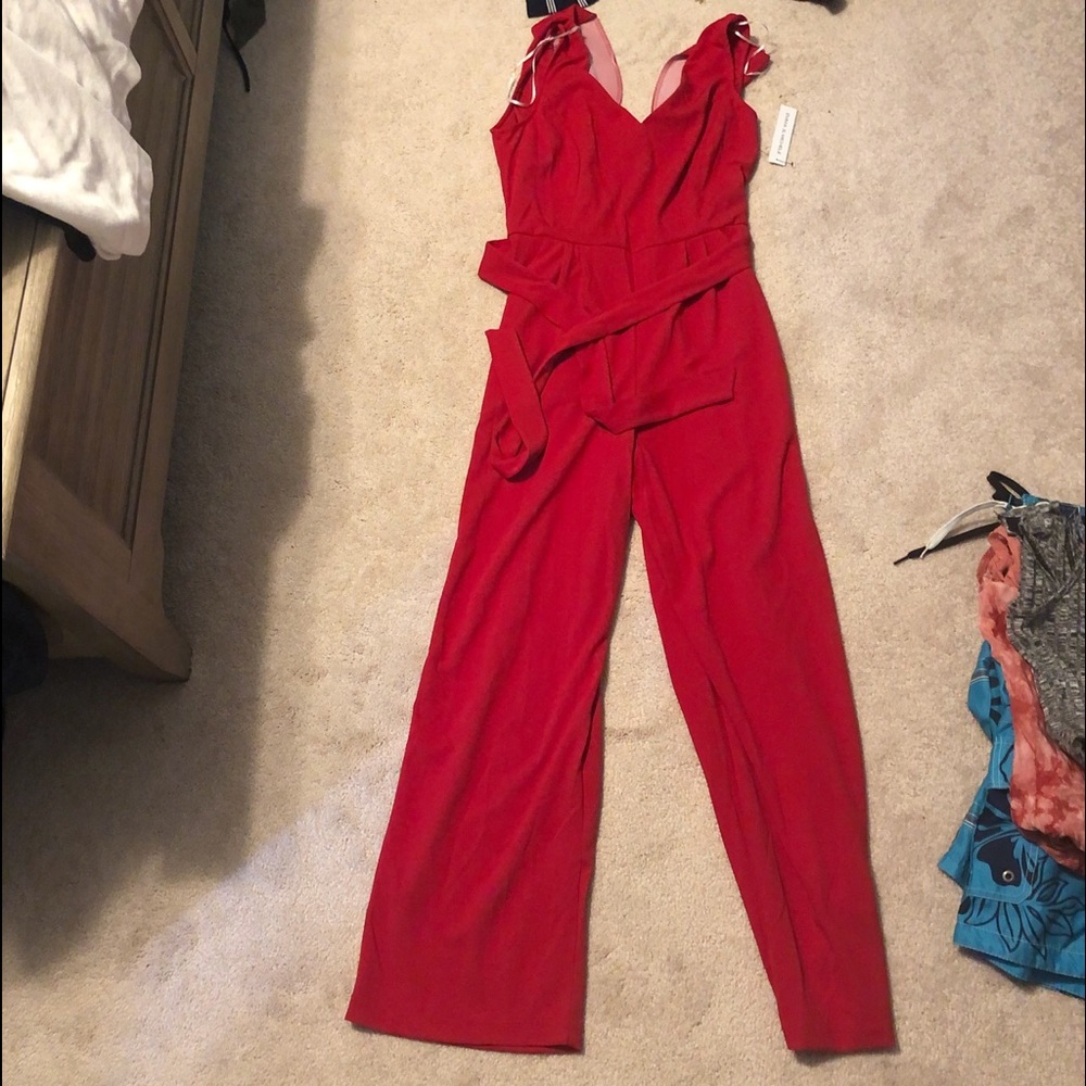 Women’s red jumpsuit